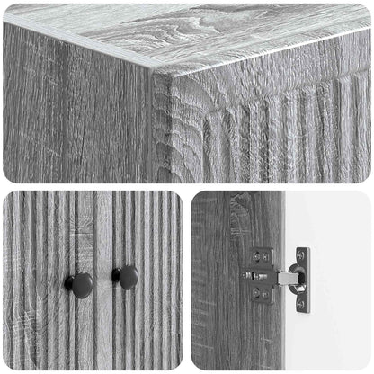 vidaXL Cabinet Set 2 pcs Grey Sonoma 66 x 34.5 x 90 cm Engineered Wood