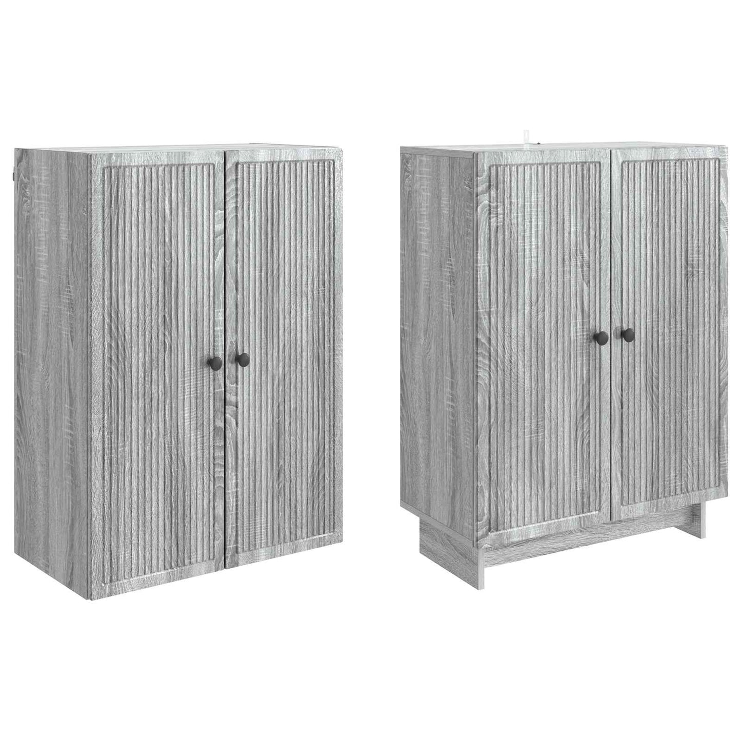 vidaXL Cabinet Set 2 pcs Grey Sonoma 66 x 34.5 x 90 cm Engineered Wood