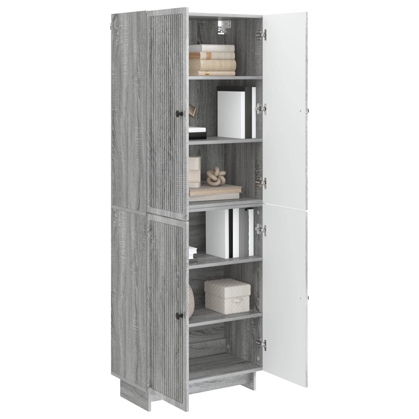 vidaXL Cabinet Set 2 pcs Grey Sonoma 66 x 34.5 x 90 cm Engineered Wood