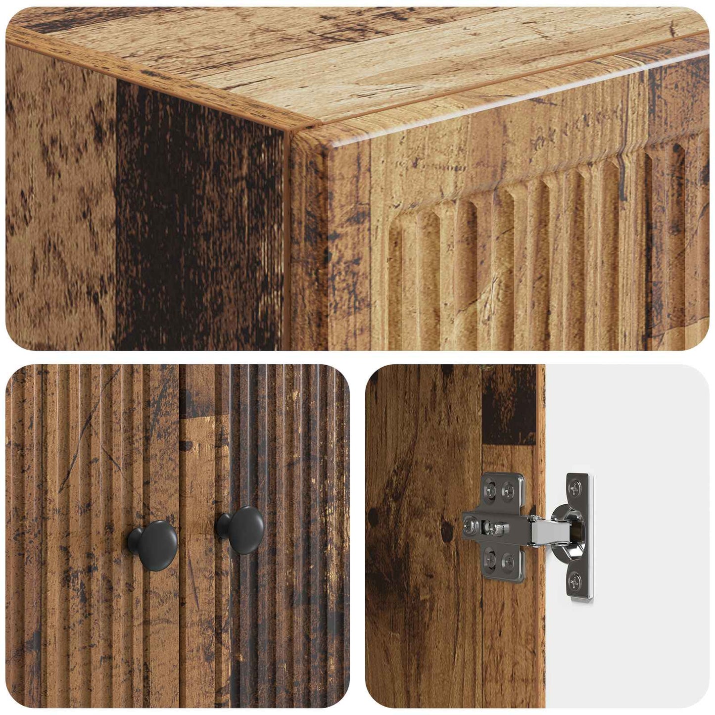 vidaXL Cabinet Set 2 pcs Old Wood Engineered Wood