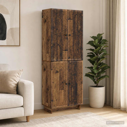 vidaXL Cabinet Set 2 pcs Old Wood Engineered Wood