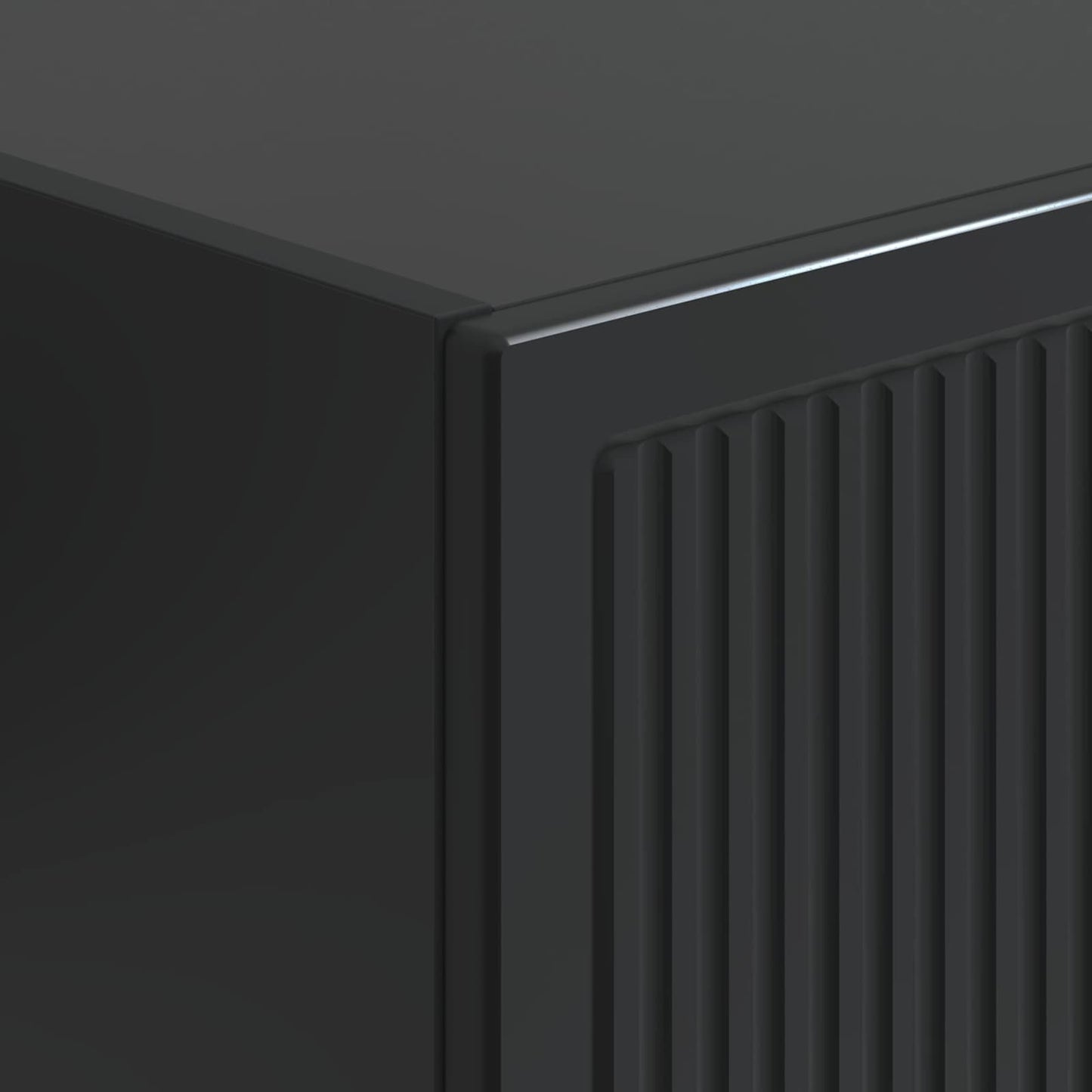 vidaXL Cabinet Set 2 pcs Black Engineered Wood