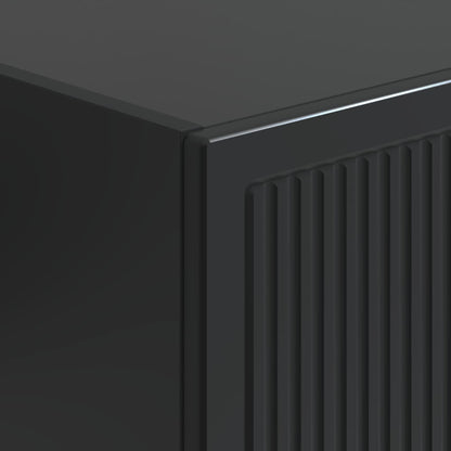 vidaXL Cabinet Set 2 pcs Black Engineered Wood