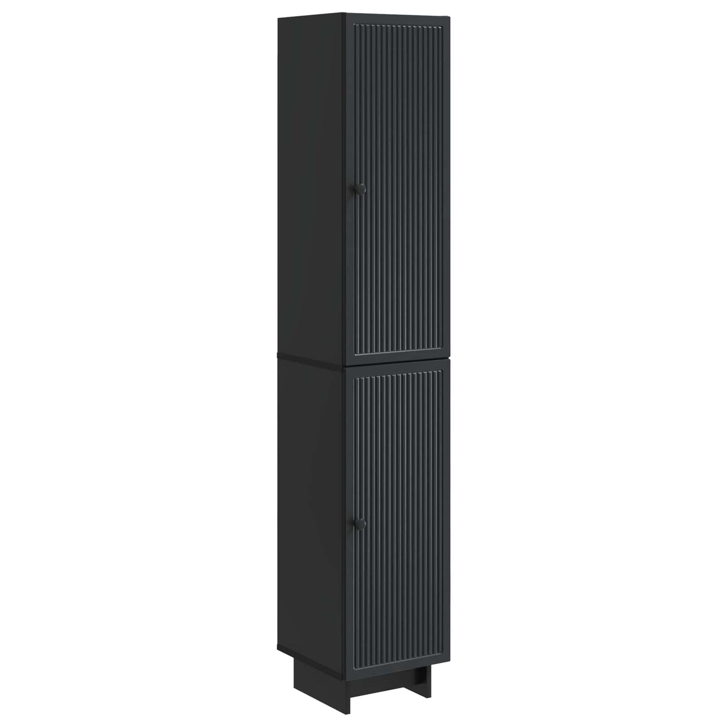 vidaXL Cabinet Set 2 pcs Black Engineered Wood