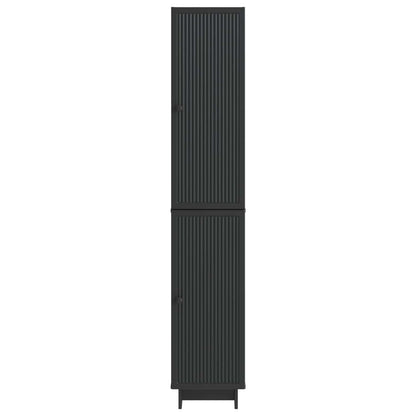 vidaXL Cabinet Set 2 pcs Black Engineered Wood