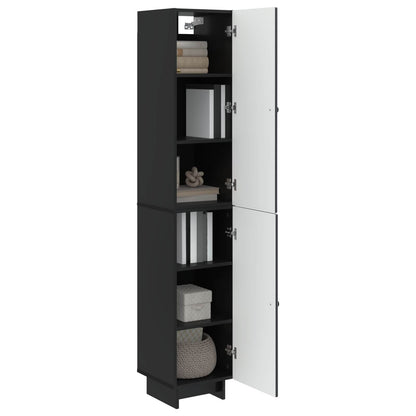 vidaXL Cabinet Set 2 pcs Black Engineered Wood