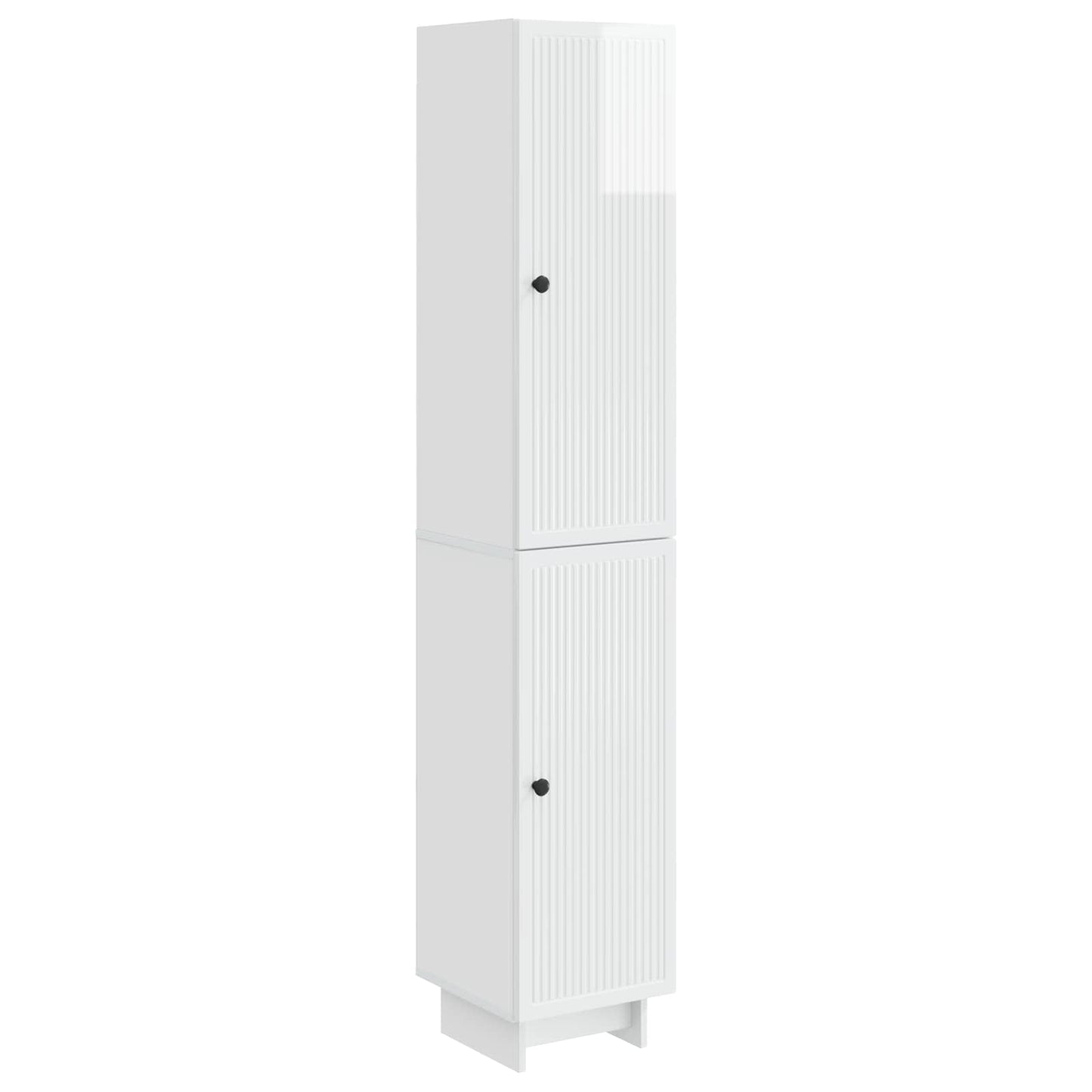 vidaXL Cabinet Set 2 pcs High Gloss White Engineered Wood