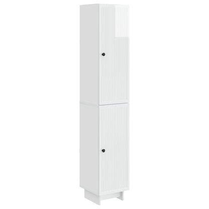 vidaXL Cabinet Set 2 pcs High Gloss White Engineered Wood