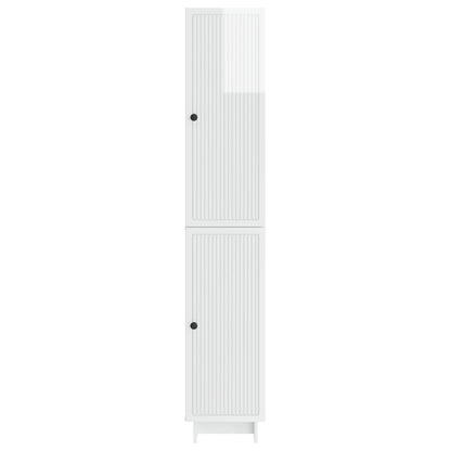 vidaXL Cabinet Set 2 pcs High Gloss White Engineered Wood