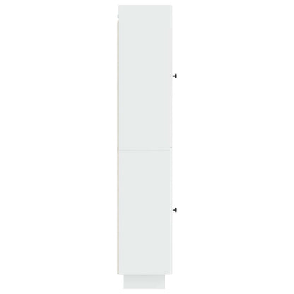 vidaXL Cabinet Set 2 pcs High Gloss White Engineered Wood