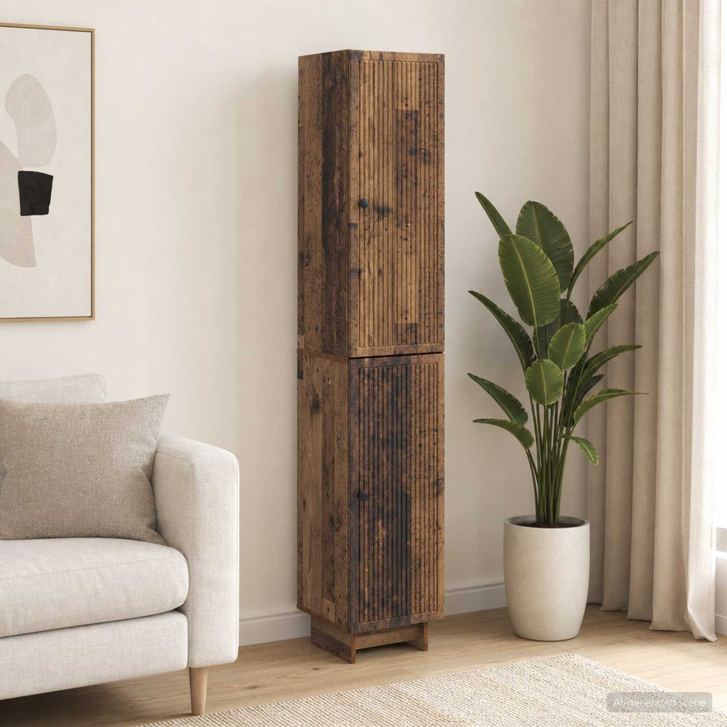 vidaXL Cabinet Set 2 pcs Old Wood Engineered Wood