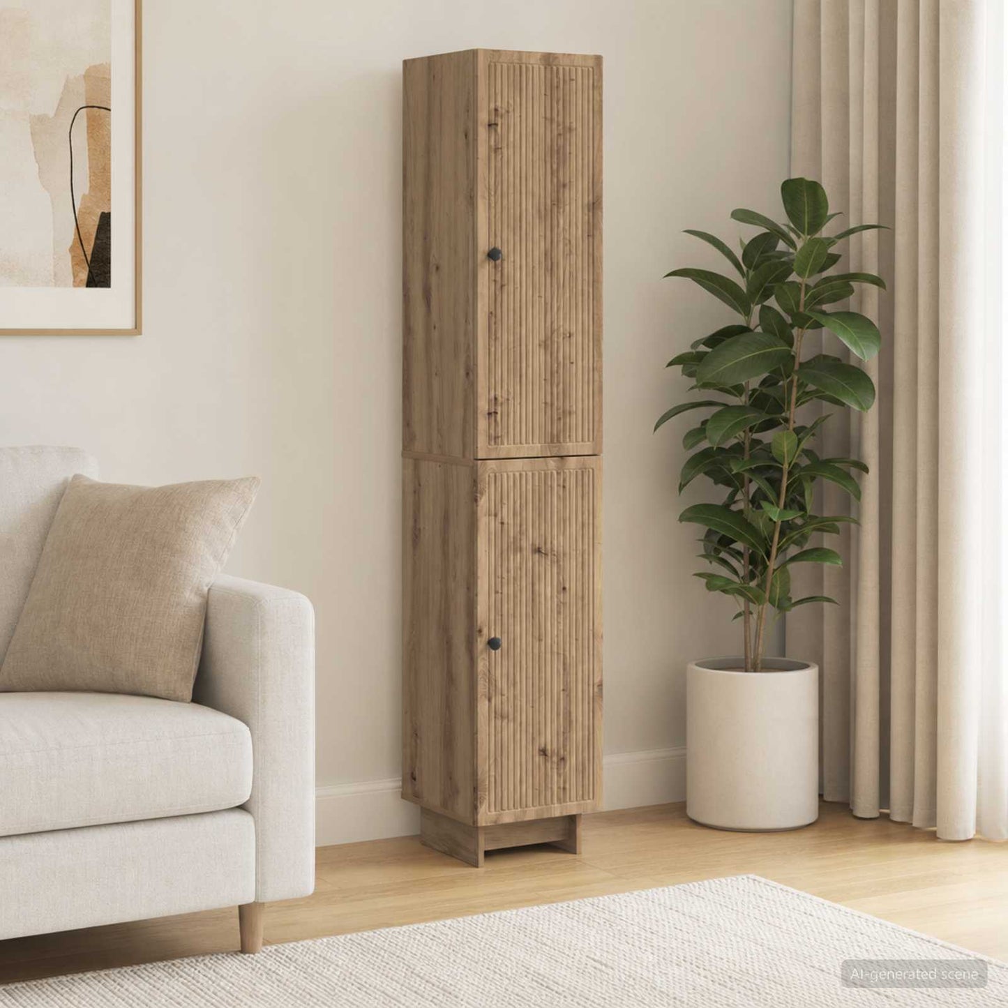 vidaXL Cabinet Set 2 pcs Artisan Oak Engineered Wood