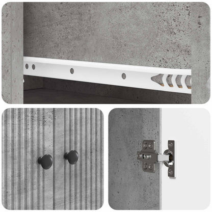 vidaXL Cabinet Set 2 pcs Concrete Grey Engineered Wood