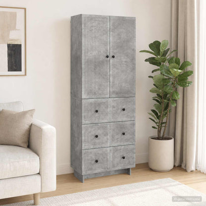 vidaXL Cabinet Set 2 pcs Concrete Grey Engineered Wood