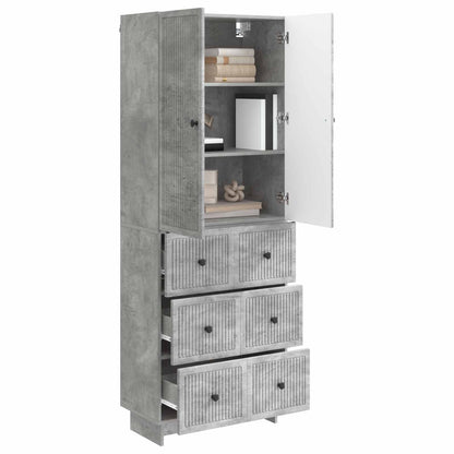 vidaXL Cabinet Set 2 pcs Concrete Grey Engineered Wood