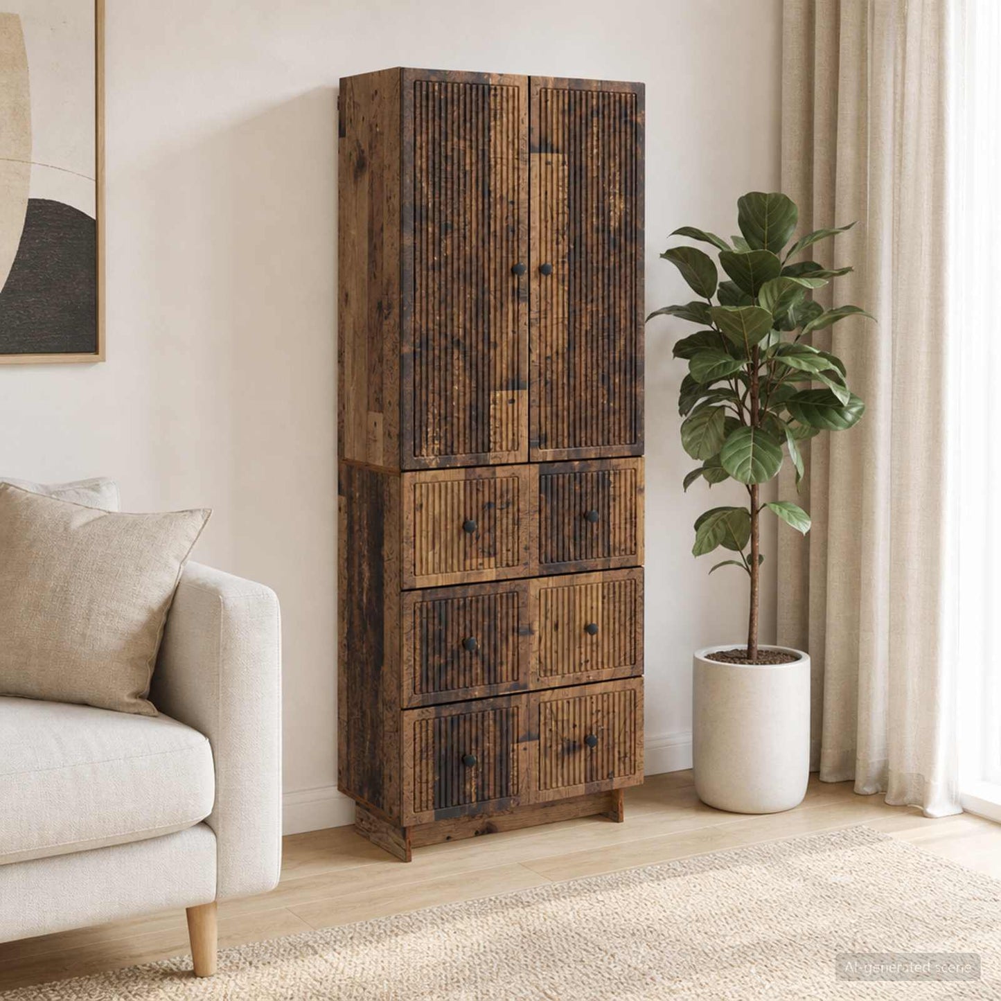 vidaXL Cabinet Set 2 pcs Engineered Wood