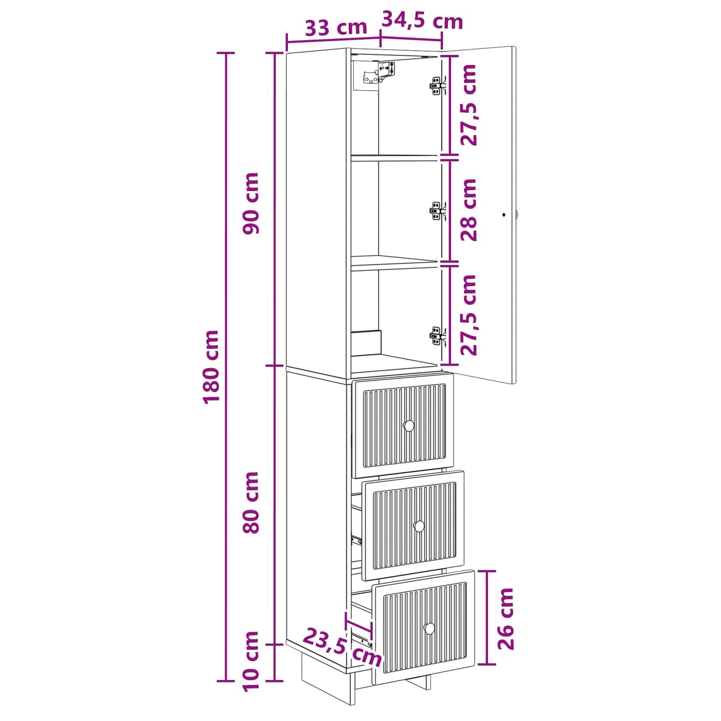 vidaXL Cabinet Set 2 pcs Engineered Wood