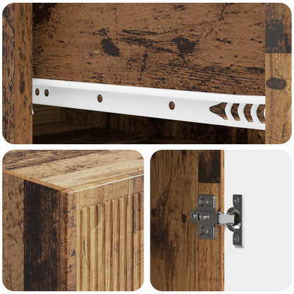 vidaXL Cabinet Set 2 pcs Old Wood Engineered Wood