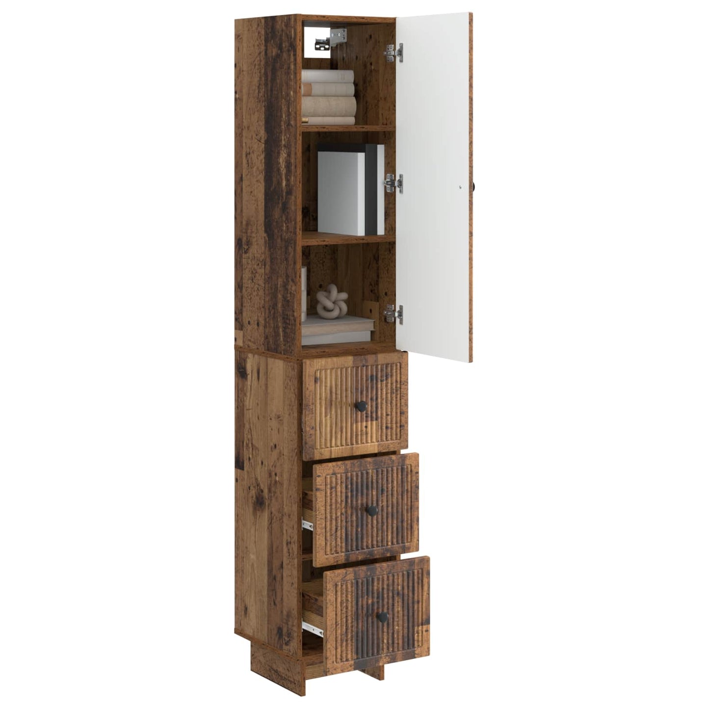 vidaXL Cabinet Set 2 pcs Old Wood Engineered Wood