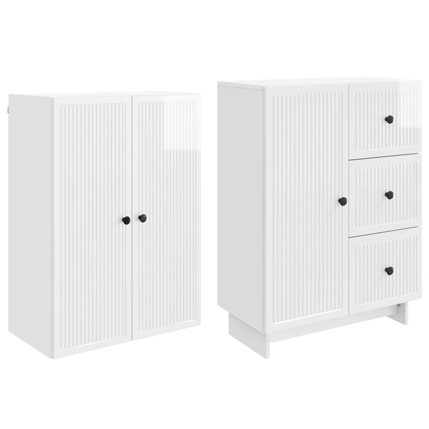 vidaXL Cabinet Set 2 pcs 66 x 34.5 x 90 cm Engineered Wood