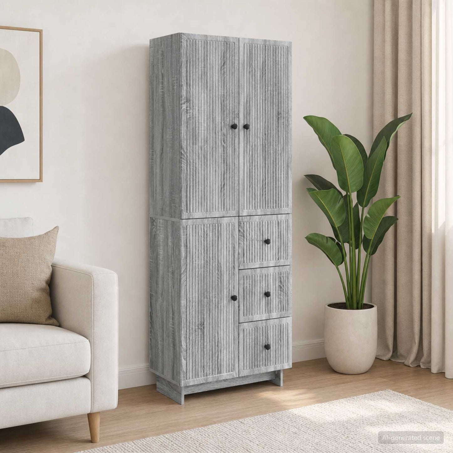 vidaXL Cabinet Set 2 pcs Engineered Wood
