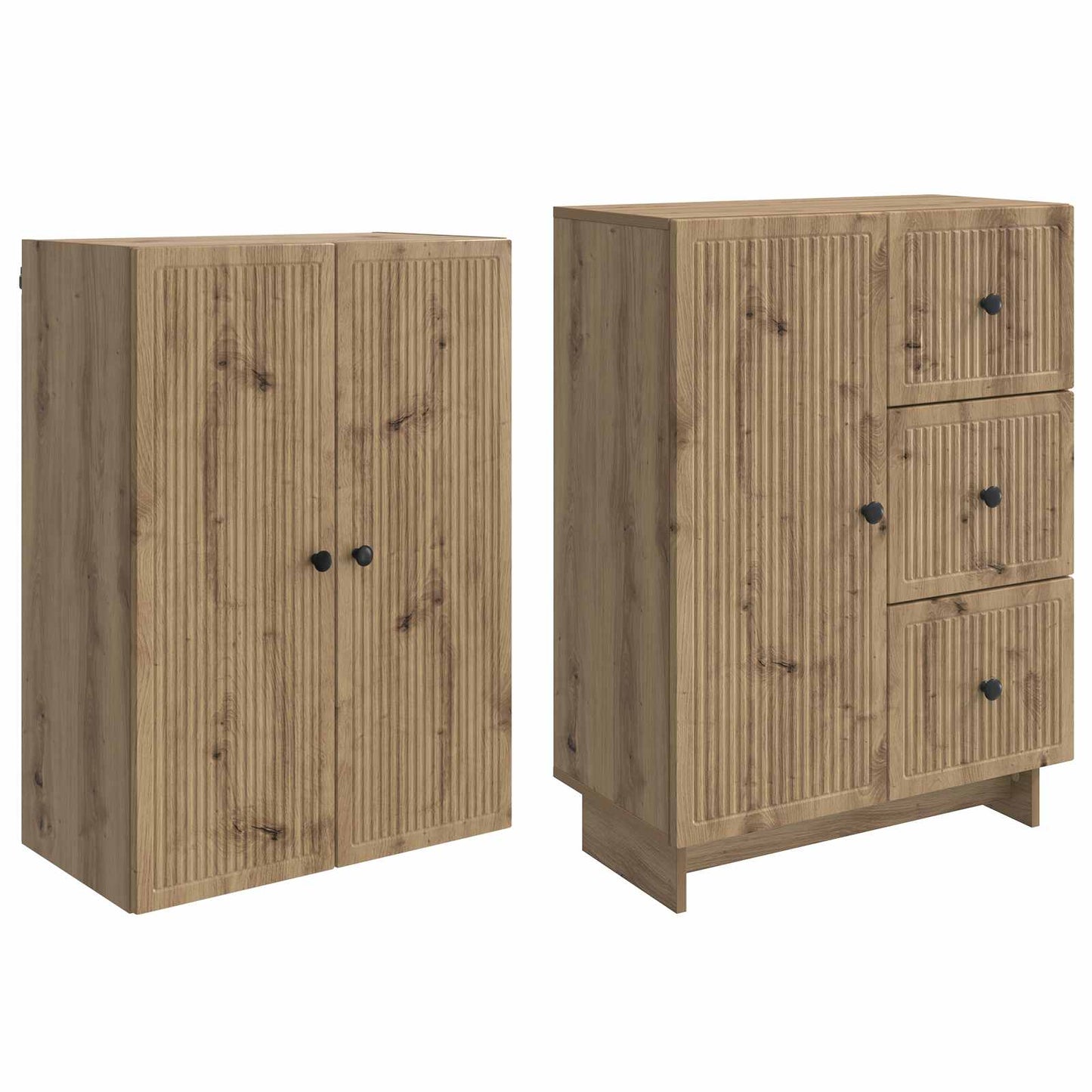 vidaXL Cabinet Set 2 pcs 66 x 34.5 x 90 cm Engineered Wood
