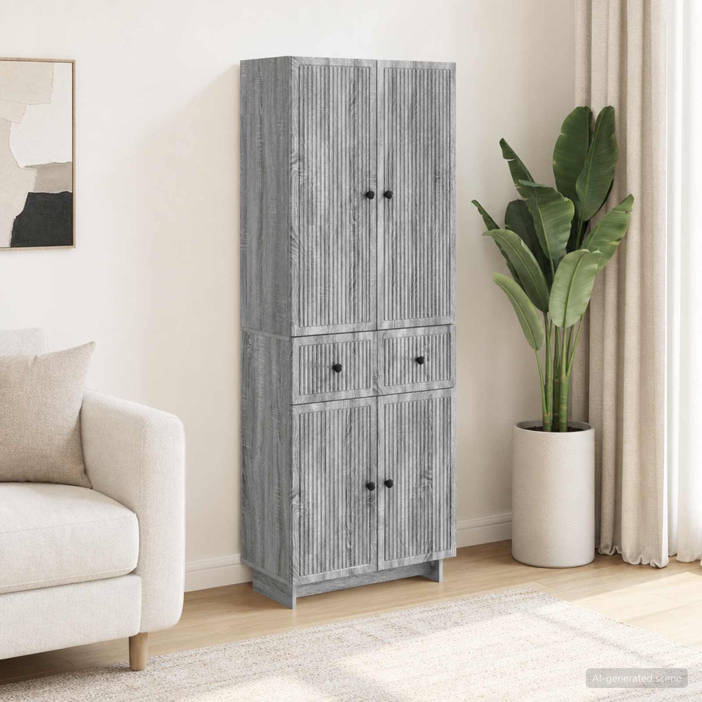 vidaXL Cabinet Set 2 pcs Engineered Wood