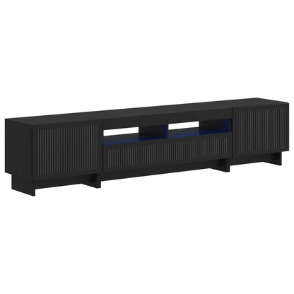 vidaXL 5 Piece LED TV Cabinet Black Engineered Wood