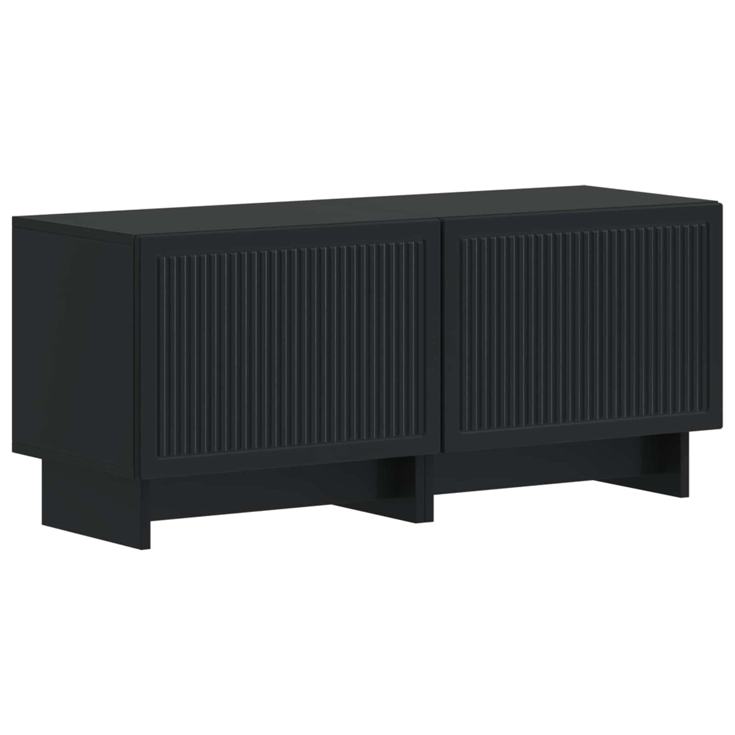 vidaXL 5 Piece LED TV Cabinet Black Engineered Wood