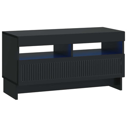 vidaXL 5 Piece LED TV Cabinet Black Engineered Wood