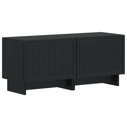 vidaXL 5 Piece LED TV Cabinet Black Engineered Wood