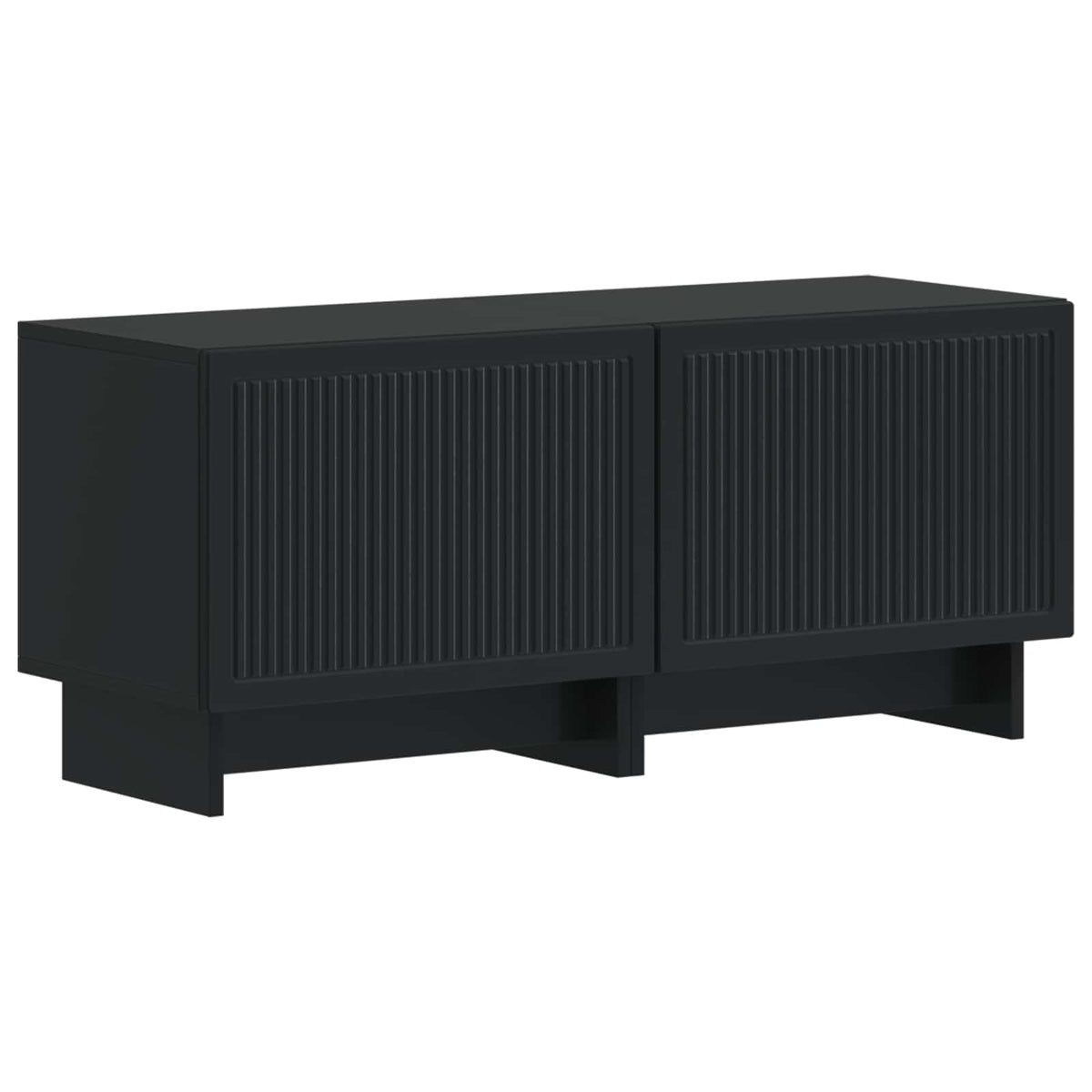 vidaXL 5 Piece LED TV Cabinet Black Engineered Wood