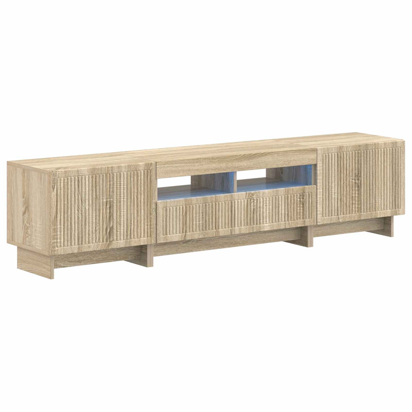 vidaXL 5 Piece LED TV Cabinet Sonoma Oak Engineered Wood