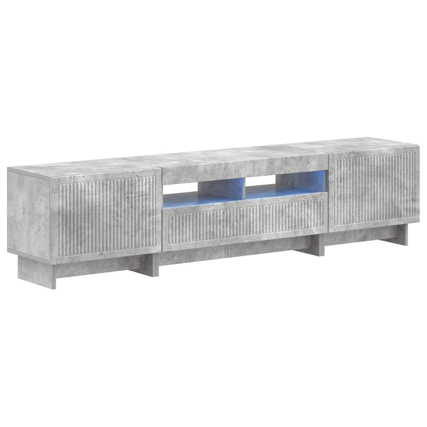 vidaXL 5 Piece LED TV Cabinet Concrete Grey Engineered Wood