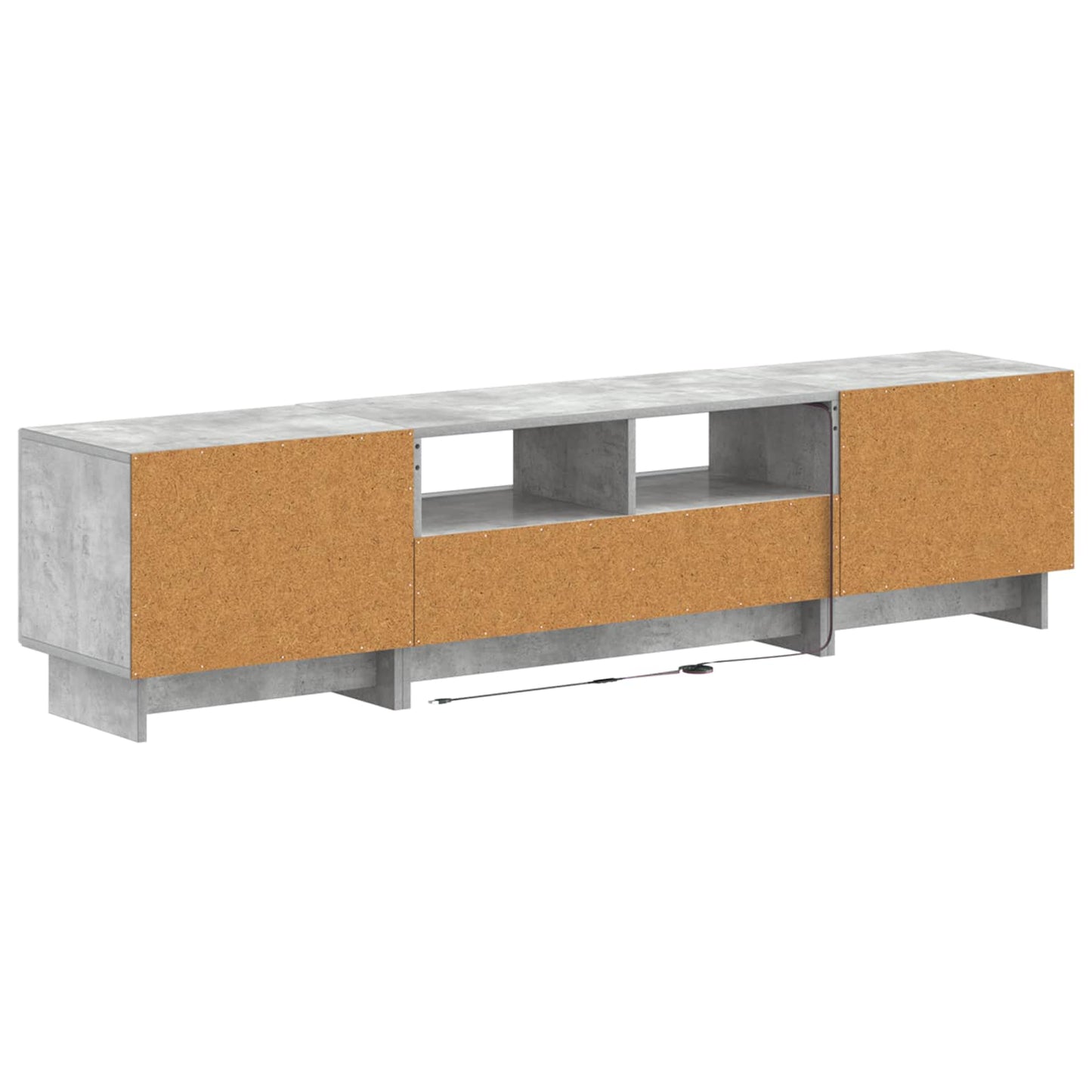 vidaXL 5 Piece LED TV Cabinet Concrete Grey Engineered Wood
