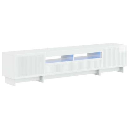 vidaXL 5 Piece LED TV Cabinet High Gloss White Engineered Wood