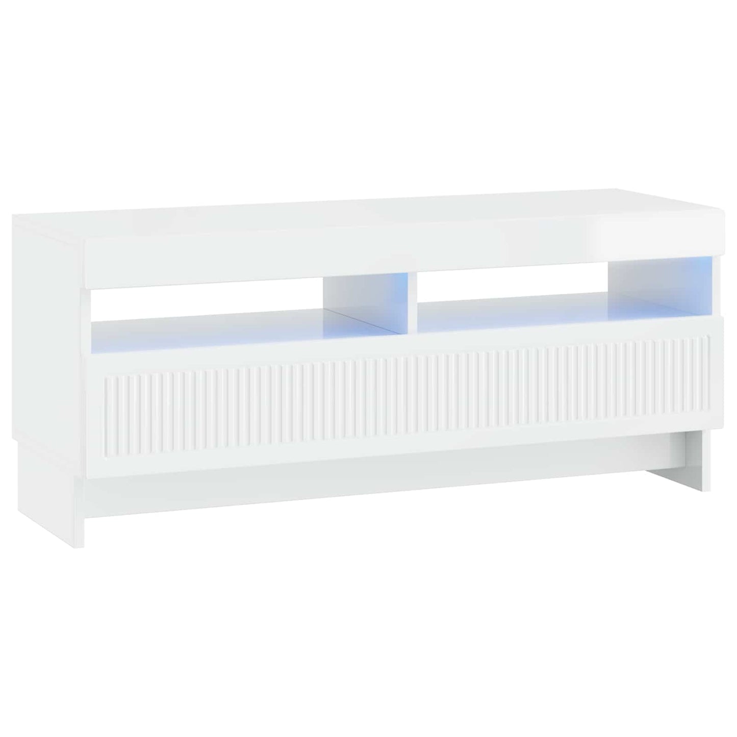 vidaXL 5 Piece LED TV Cabinet High Gloss White Engineered Wood