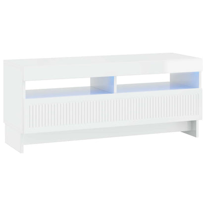 vidaXL 5 Piece LED TV Cabinet High Gloss White Engineered Wood