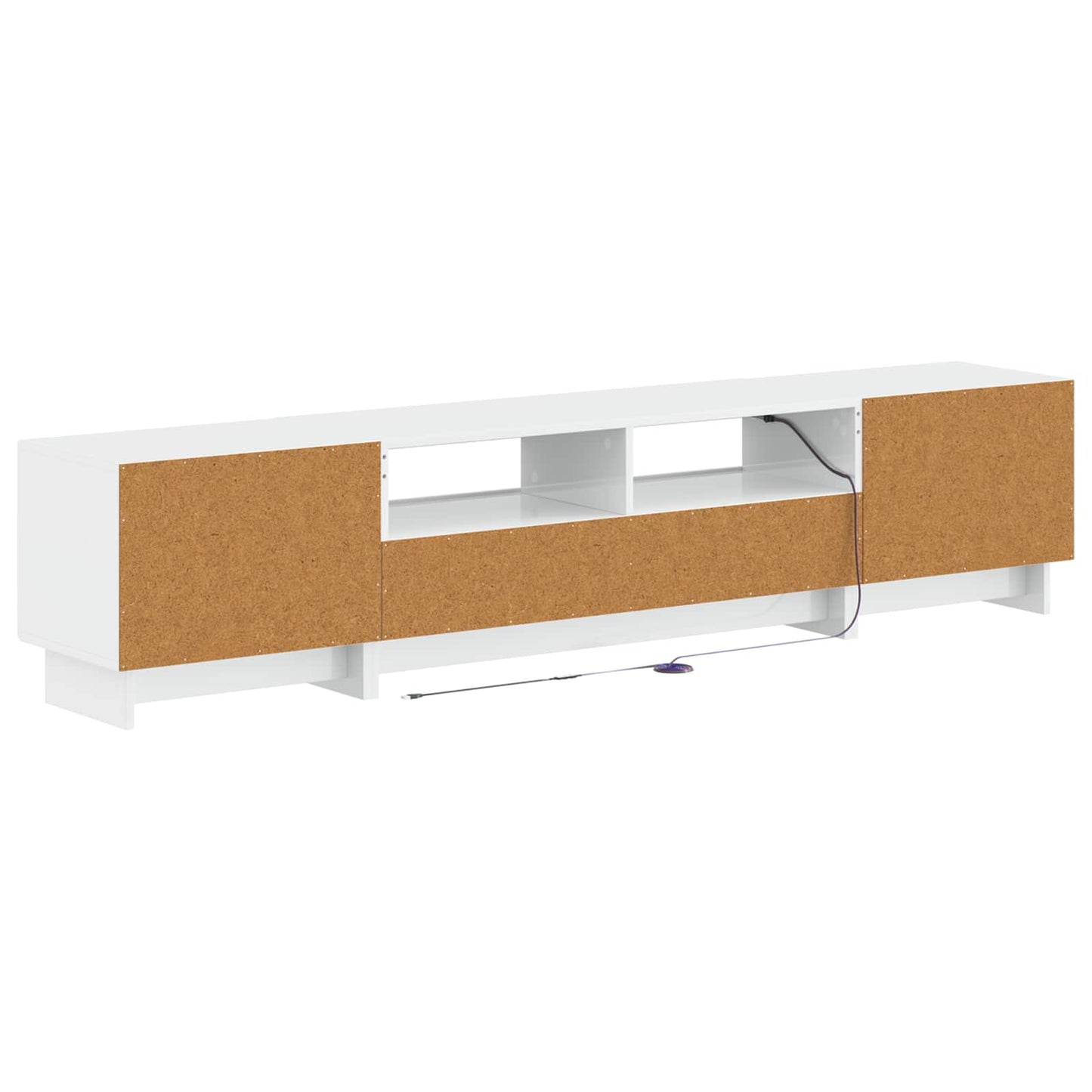 vidaXL 5 Piece LED TV Cabinet High Gloss White Engineered Wood