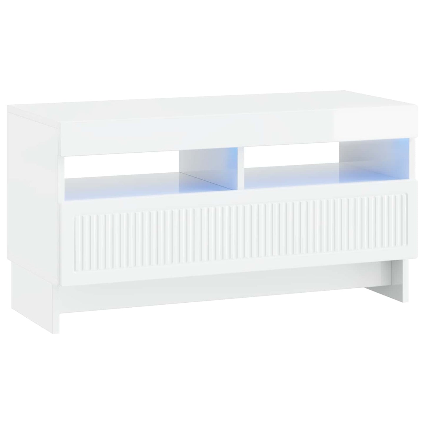 vidaXL 5 Piece LED TV Cabinet High Gloss White Engineered Wood