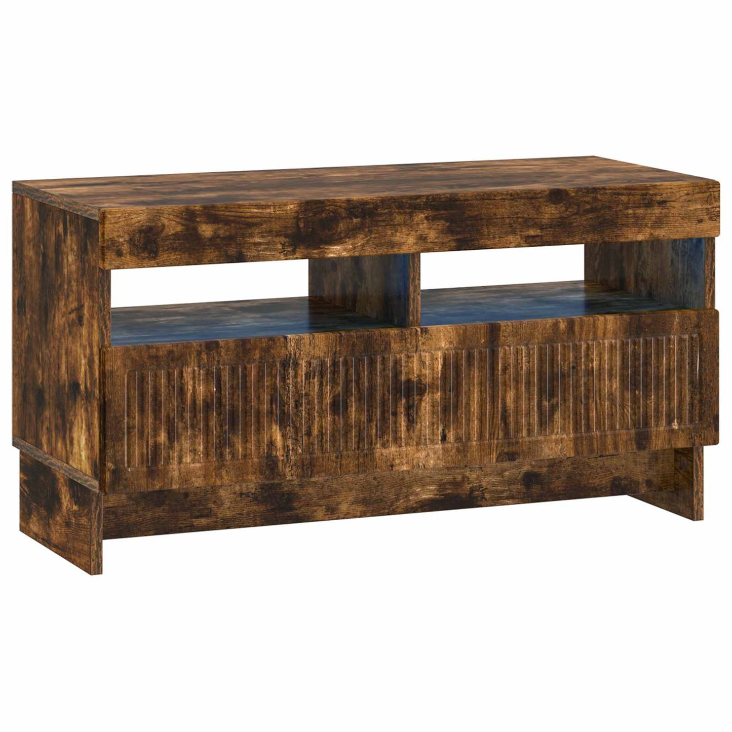 vidaXL 5 Piece LED TV Cabinet Smoked Oak Engineered Wood
