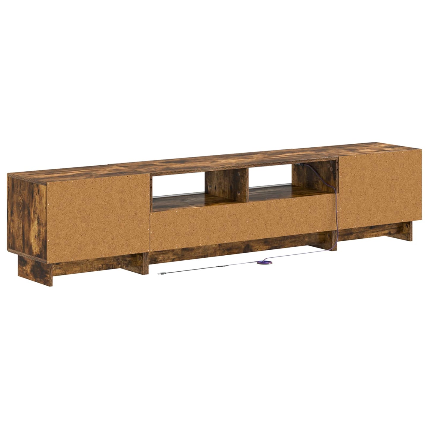 vidaXL 5 Piece LED TV Cabinet Smoked Oak Engineered Wood