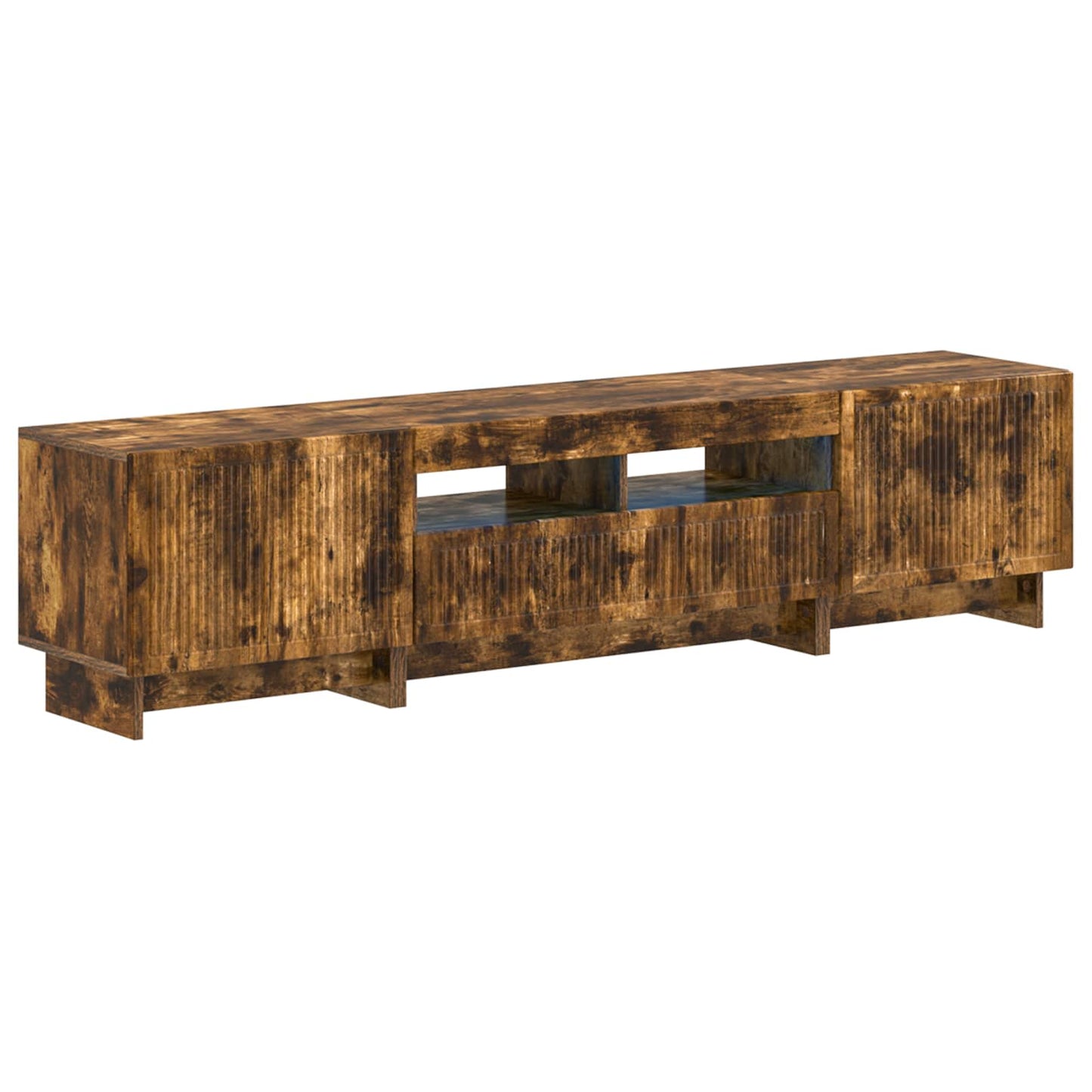 vidaXL 5 Piece LED TV Cabinet Smoked Oak Engineered Wood