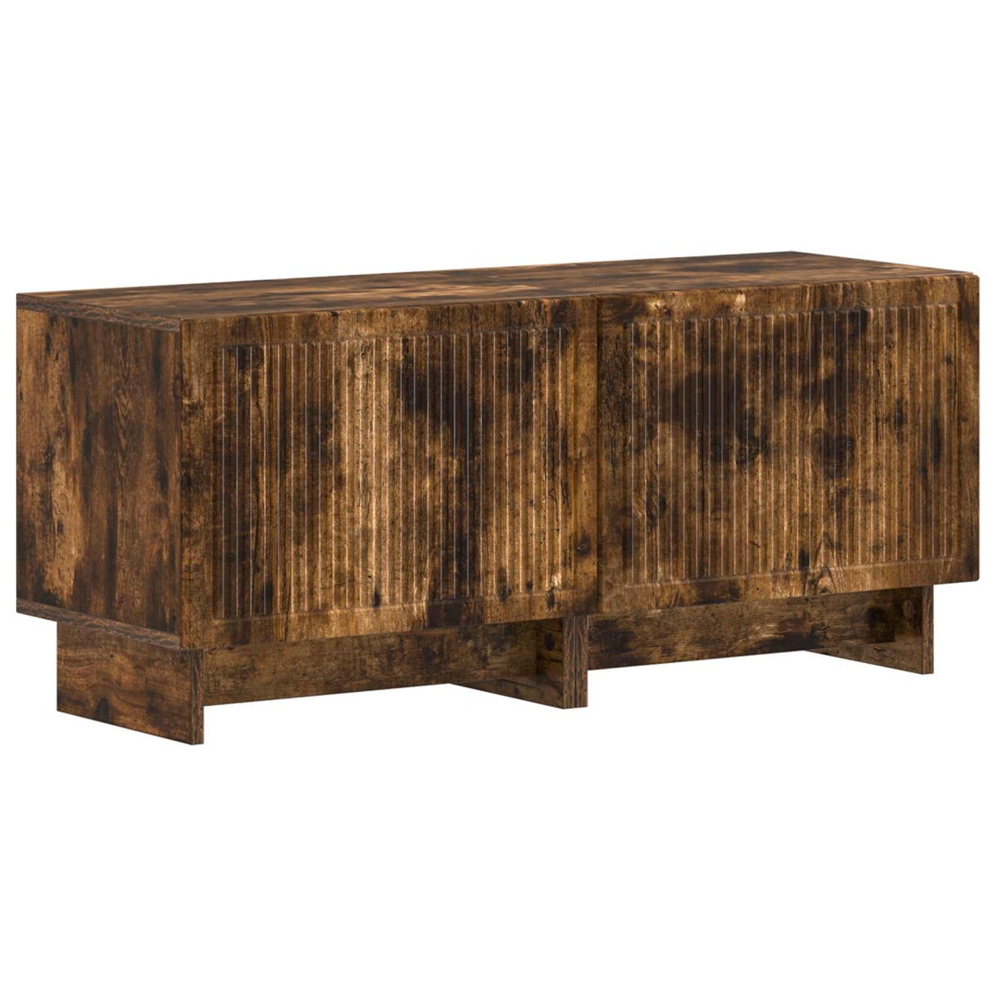vidaXL 5 Piece LED TV Cabinet Smoked Oak Engineered Wood