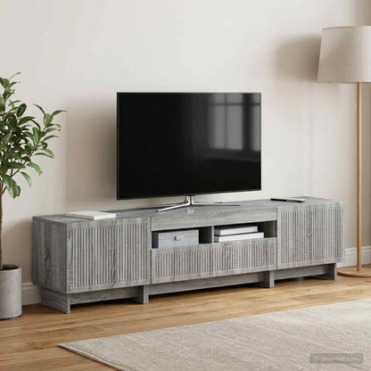 vidaXL 5 Piece LED TV Cabinet Grey Sonoma Engineered Wood