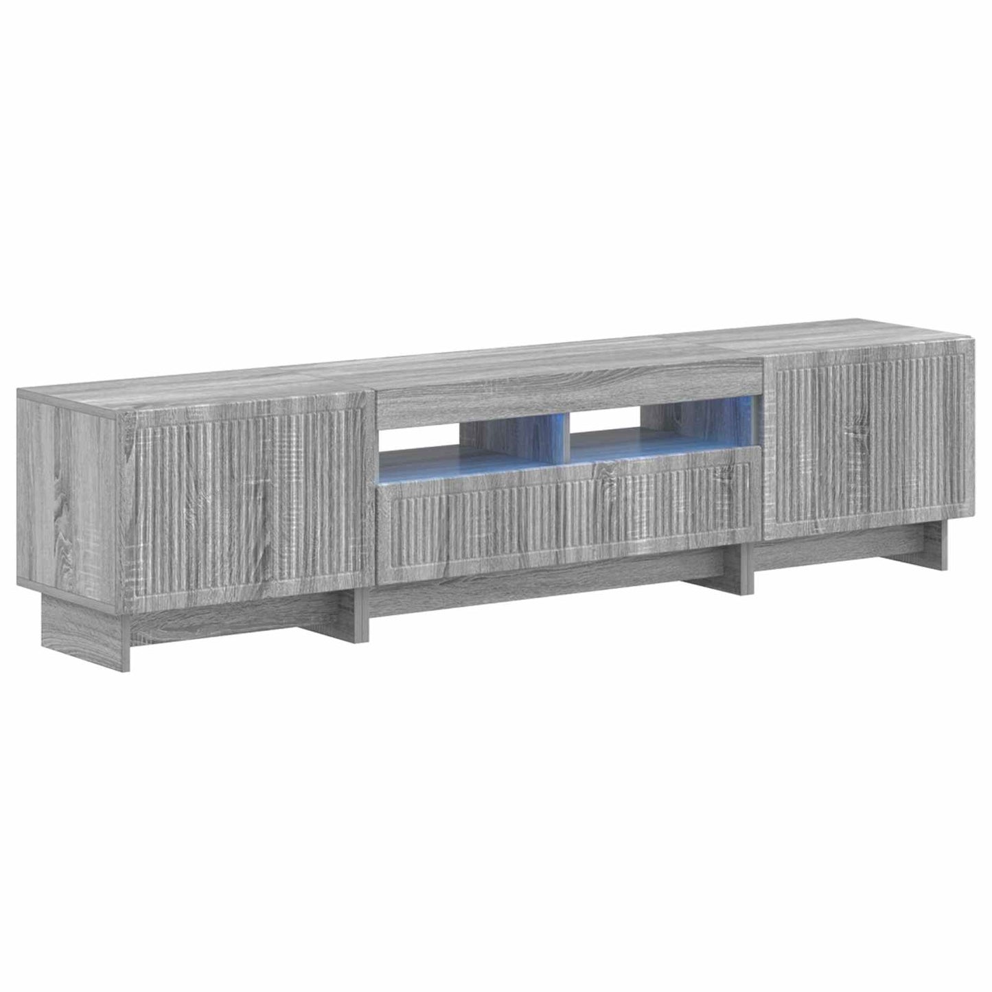 vidaXL 5 Piece LED TV Cabinet Grey Sonoma Engineered Wood