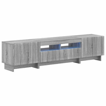vidaXL 5 Piece LED TV Cabinet Grey Sonoma Engineered Wood