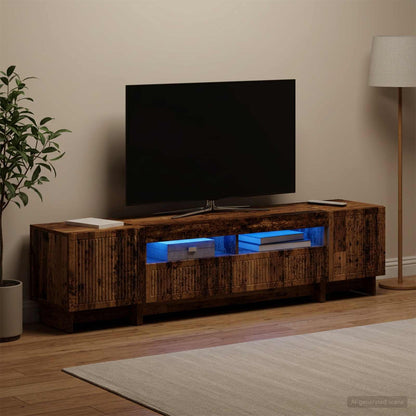 vidaXL 5 Piece LED TV Cabinet Old Wood Engineered Wood