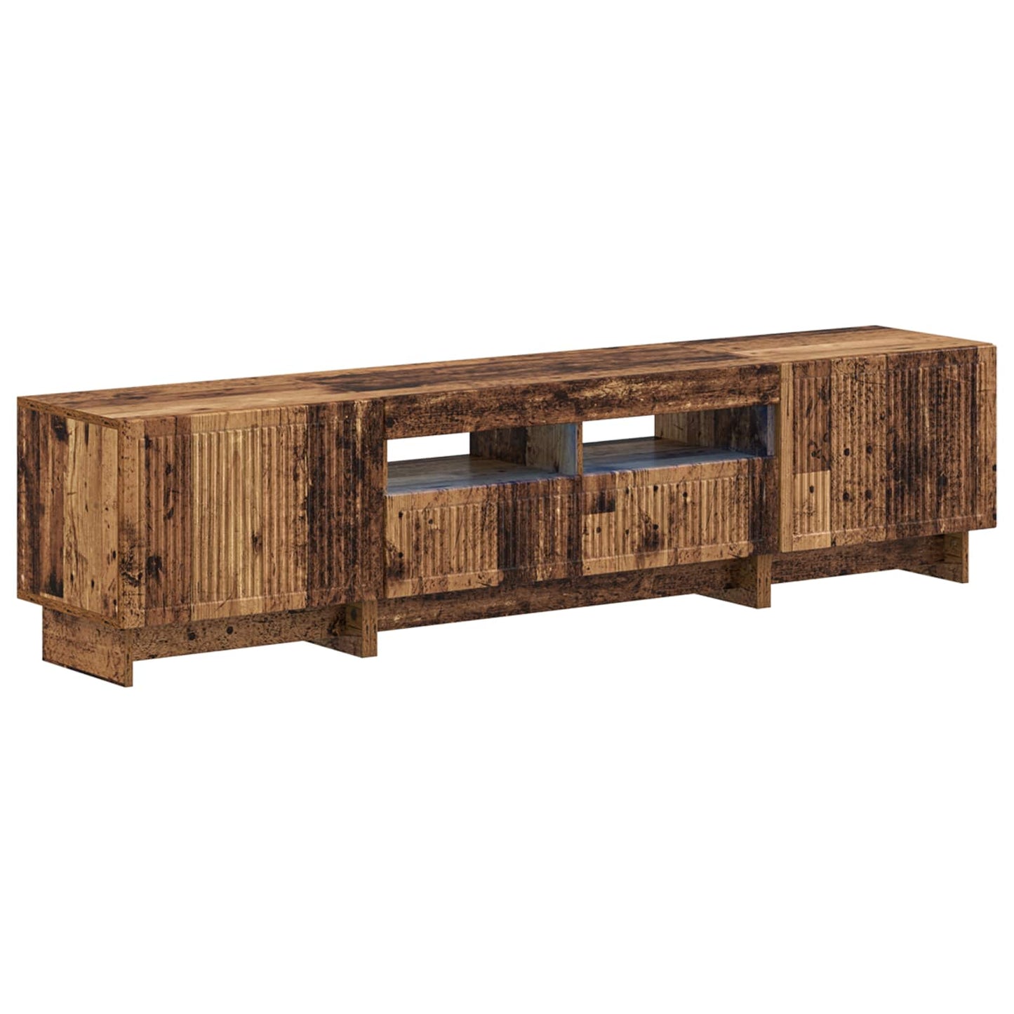 vidaXL 5 Piece LED TV Cabinet Old Wood Engineered Wood