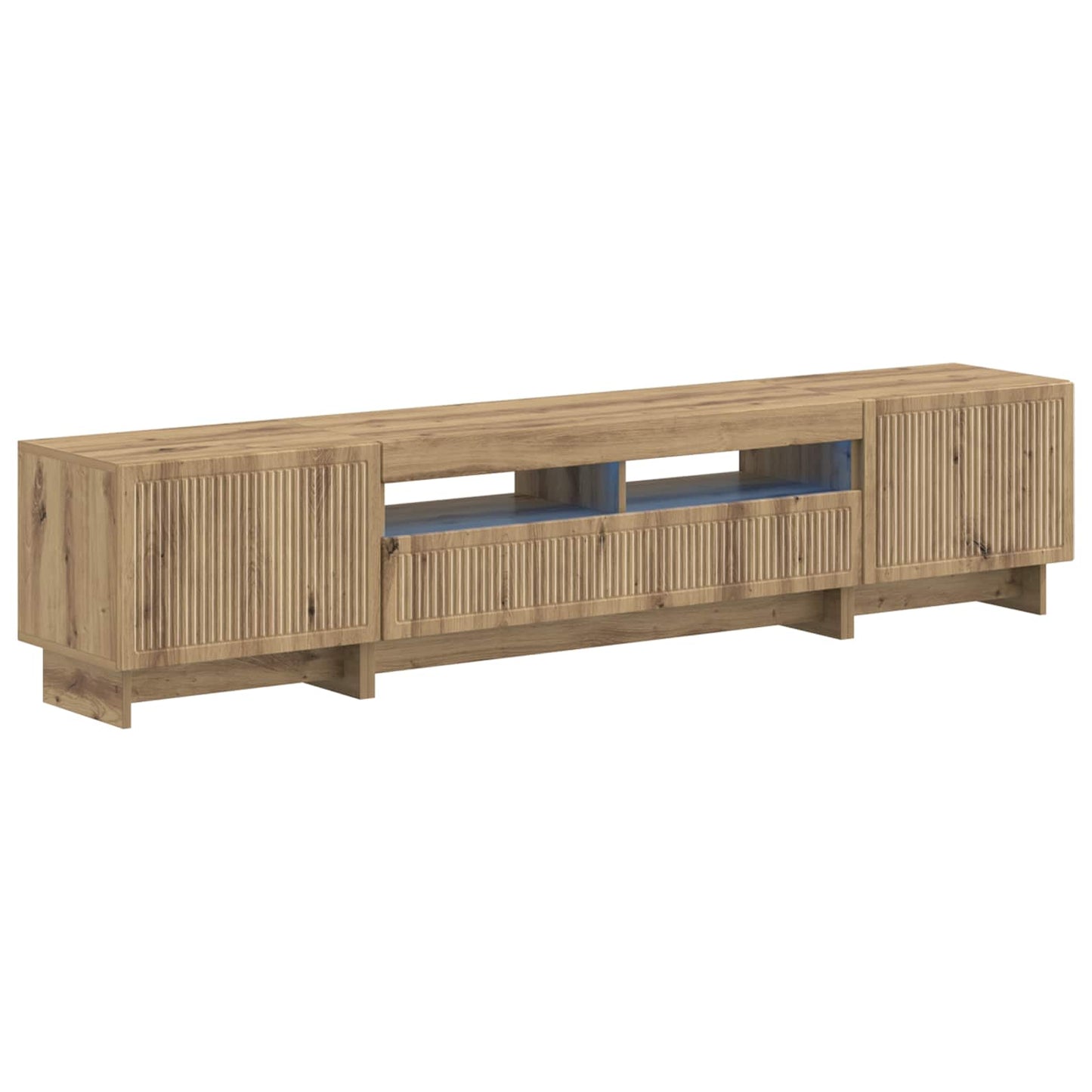 vidaXL 5 Piece LED TV Cabinet Artisan Oak Engineered Wood
